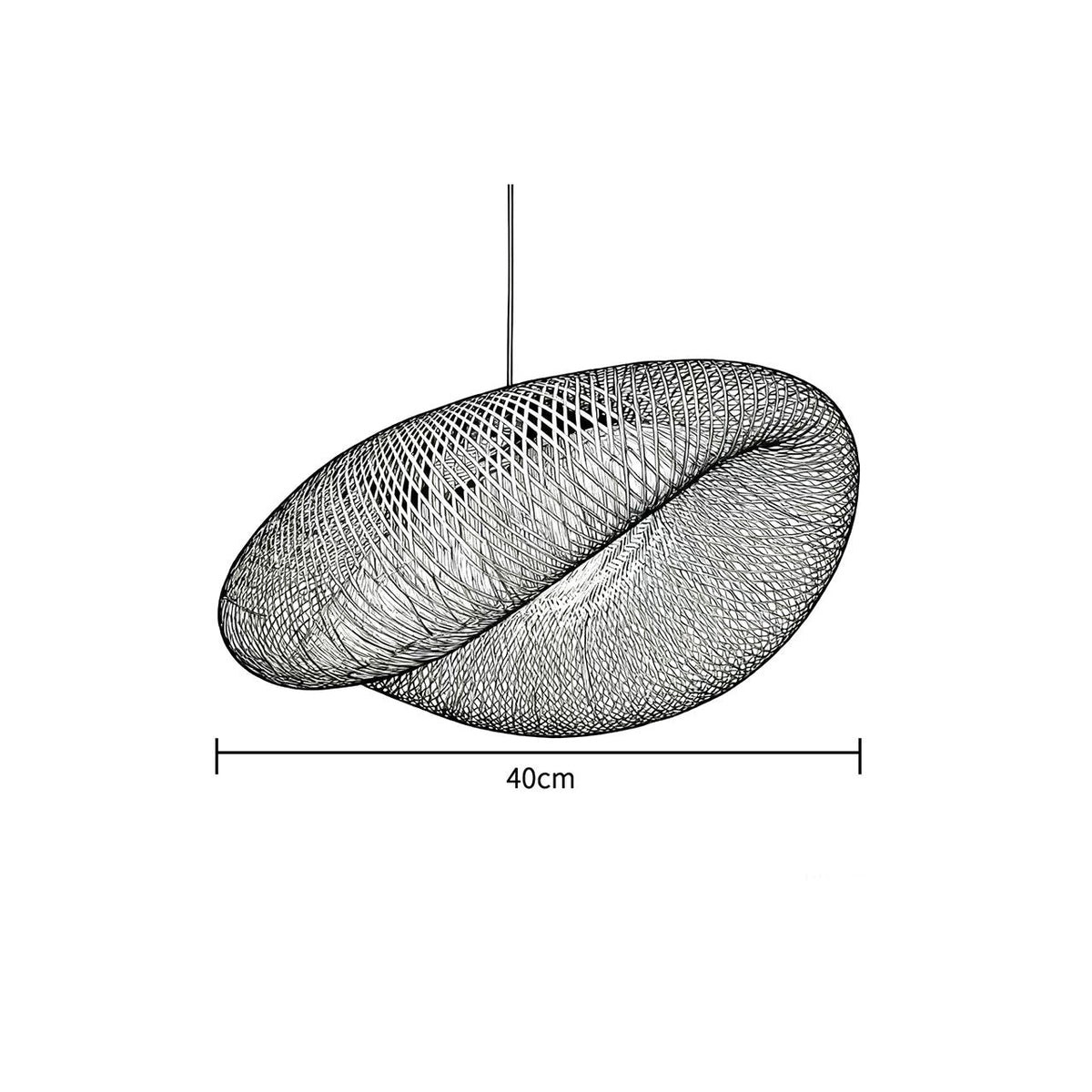 Élégance naturelle | Suspension en rotin à hauteur réglable | Design en bambou organique pour un éclairage de cuisine chaleureux