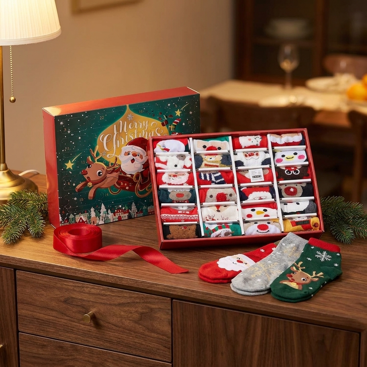 FESTIVETOES – Christmas Sock Advent Calendar for Seasonal Joy