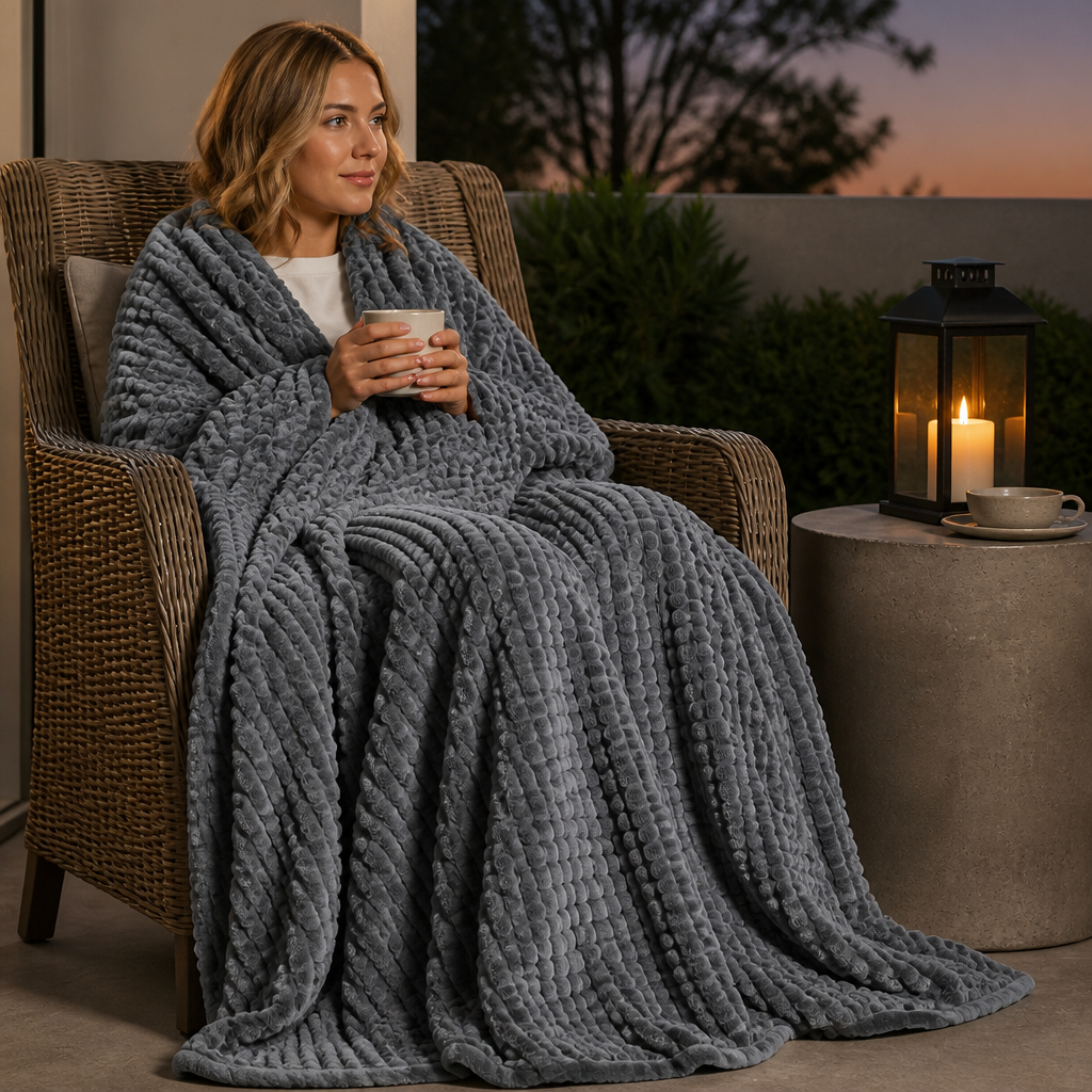 SCANDIVEIL – Couverture en microfibre pour une chaleur intérieure douce