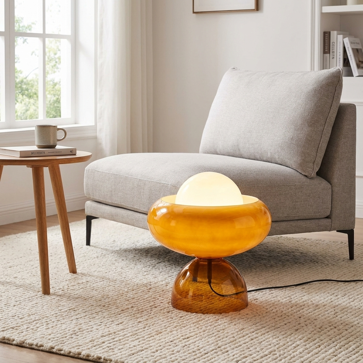 AURAEGG – Lampadaire Bauhaus pour un éclairage doux et relaxant