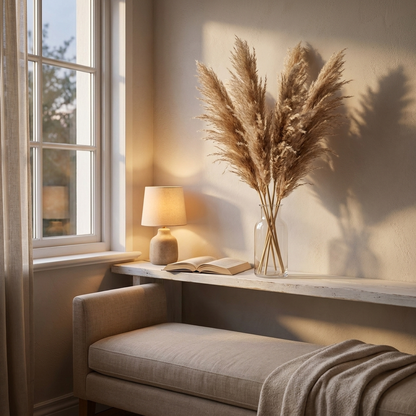 PLUMETABLE – Dried Pampas Grass Bouquet for Elegant Table Styling