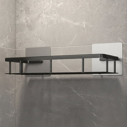 Wall-Mounted Corner Organizer Rack ABS Adhesive No-Drill Bathroom Caddy Triangle Rectangle Shape Holds Shampoo Soap Toiletries for Small Spa