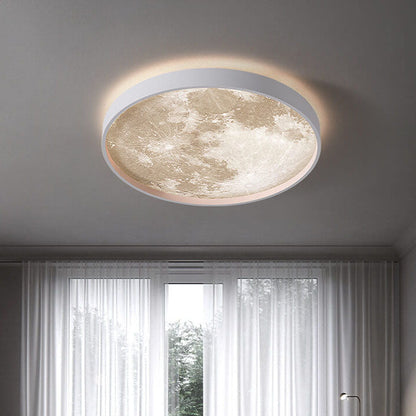 LED Flush Mount Ceiling Fixture with Remote Control - Acrylic Disc Overhead Panel for Bedroom, Kitchen, Hallway