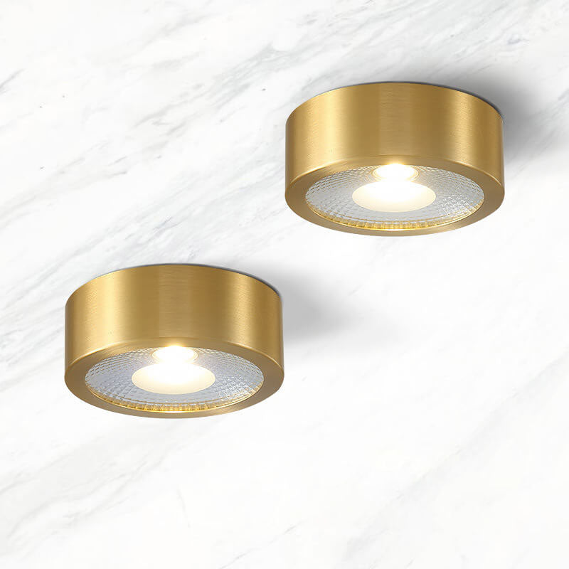 Slim-Profile Circular LED Ceiling Light – Brushed Copper Finish for Entryways, Bedrooms & Living Rooms