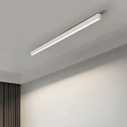 Plafonnier LED linéaire à montage encastré de 47 pouces, luminaire noir pour chambre, salon, couloir, éclairage domestique minimaliste contemporain