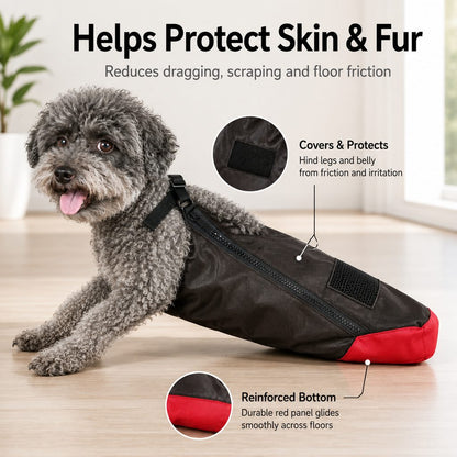 Ortekor Dog Mobility Drag Bag for Indoor Scooting - Hind Leg Protection for Senior & Disabled Dogs