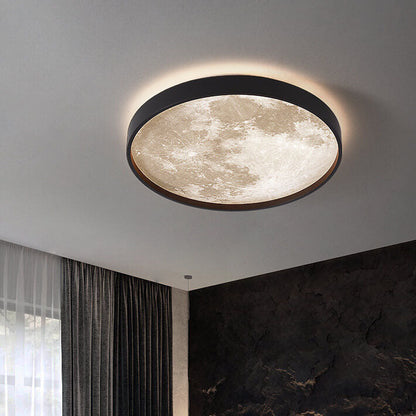 LED Flush Mount Ceiling Fixture with Remote Control - Acrylic Disc Overhead Panel for Bedroom, Kitchen, Hallway