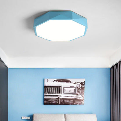 Abstract Scandinavian LED Ceiling Light Flush Mount Minimalist Round Indoor Fixture for Bedroom Living Room Hallway Modern Nordic Style