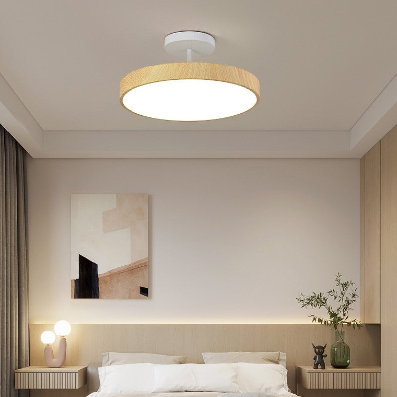 Close-to-Ceiling LED Fixture 12-Inch Iron Round Low-Profile for Hallways Bedrooms Kitchens Entryways Modern Dimmable 3000K-5000K