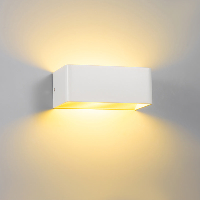 Geometric LED Sconce Aluminum Up Down Accent Light for Hallway Bedroom Living Room Indoor Modern Minimalist Wall Fixture