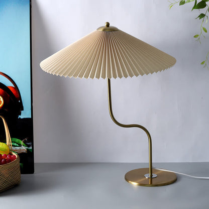 Contemporary Metal Desk Light with Fabric Shade 25 Inches Tall for Bedroom Office Nightstand Reading Task Illumination E12 E14 Socket Home A