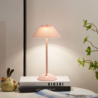 USB Powered Desk Lamp with Fabric Shade – 11.7 Inch Iron Light for Nightstand, Office & Bedroom – E14 Base, Multiple Finishes