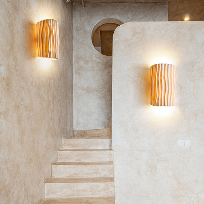 Resin Sconce Bi-Directional Light 10 inch Modern Wall Mount for Bedroom Hallway Study Accent Lighting
