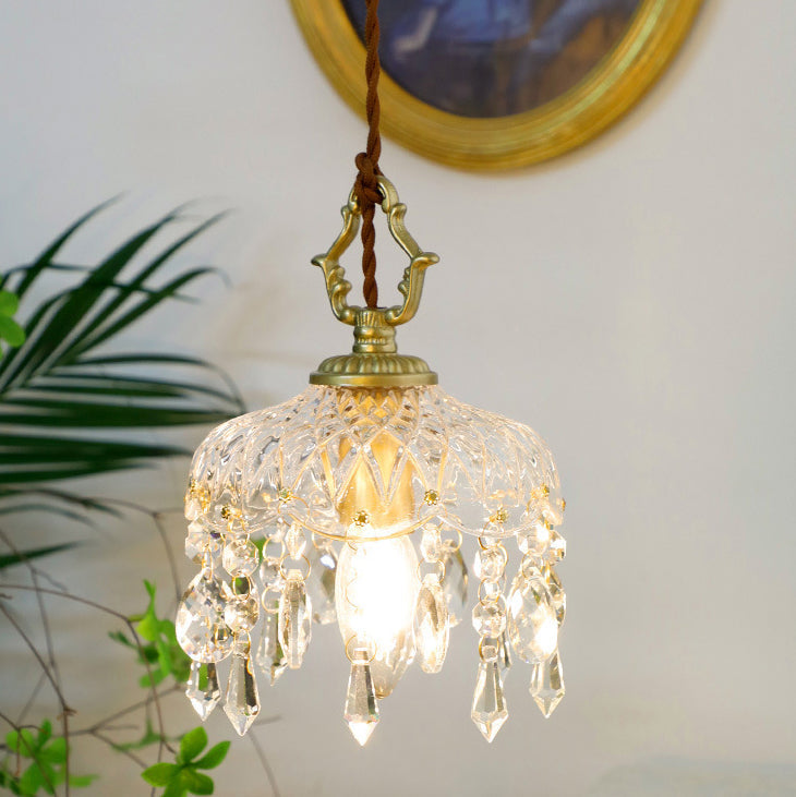 Hanging Ceiling Light Fixture with Adjustable Cord Glass Shade Gold Brass Frame E14 Socket Dining Room Kitchen Island Cafe Boutique Retail S