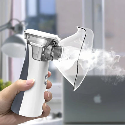 Handheld Mesh Atomizer for Respiratory Medication – Cordless & Quiet Breathing Treatment Device for Home & Travel