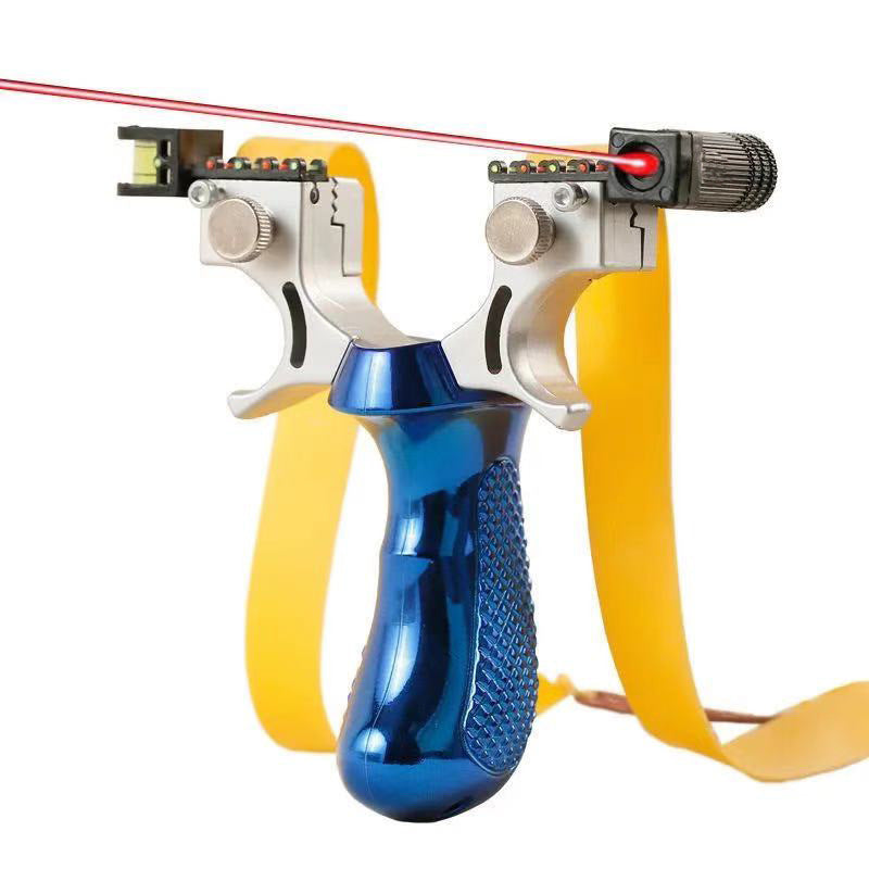 Outdoor Slingshot with Integrated Red Laser Aiming System for Backyard Target Practice, Skill Building & Recreational Shooting