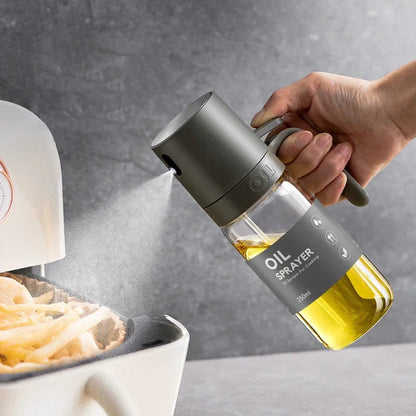 Vaporisateur d'huile en verre résistant à la chaleur 250 ml, outil de cuisine pour friteuse à air, grill, salade et pâtisserie