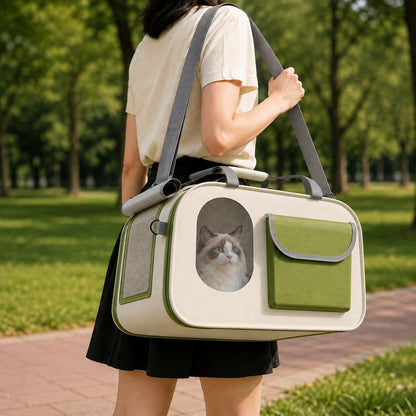 Ortekor Large Breathable Pet Carrier for Cats & Small Dogs - Roomy Travel Bag for Vet Visits, Road Trips & Daily Outings