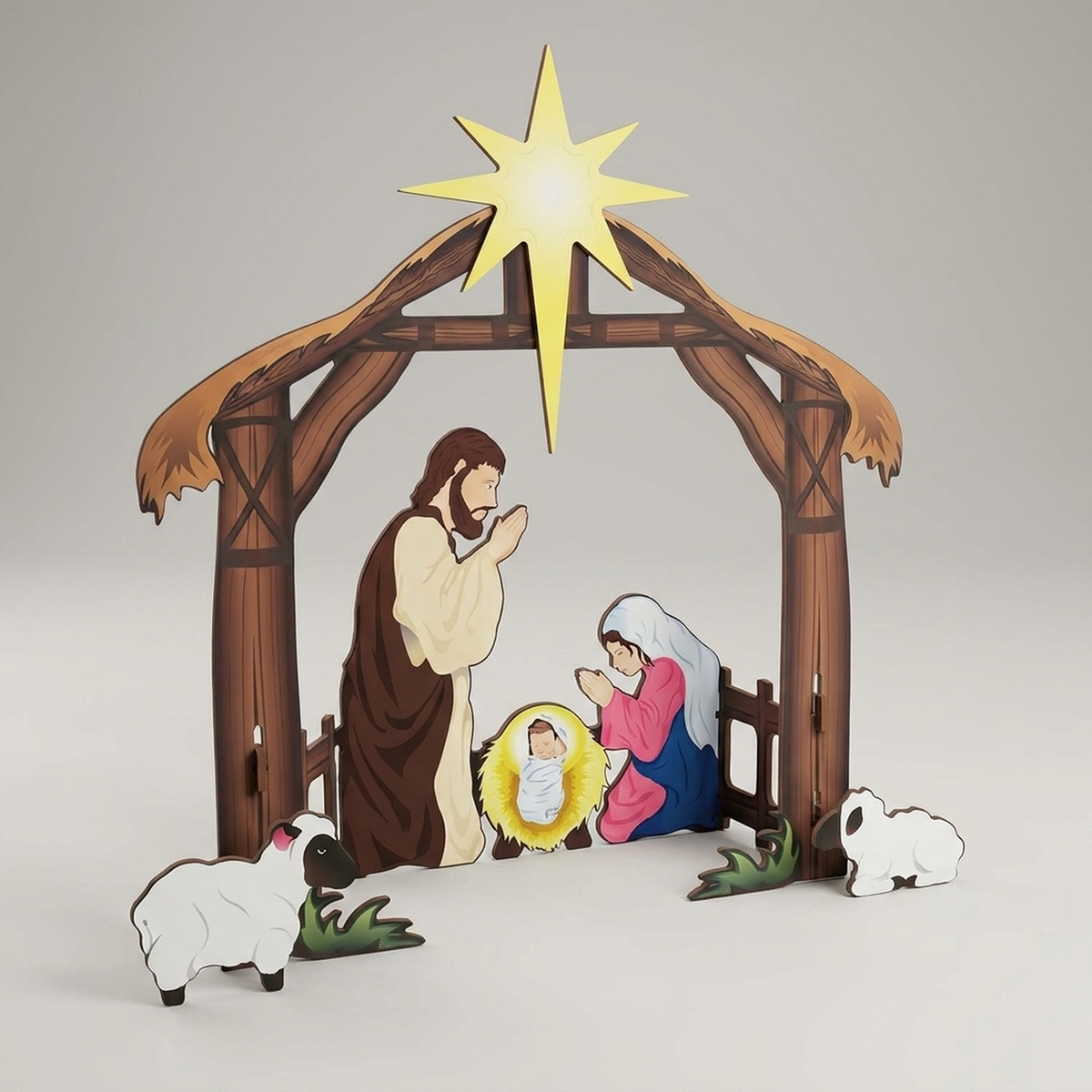 MANGERELLE – Crèche de Noël pour une décoration de fêtes élégante