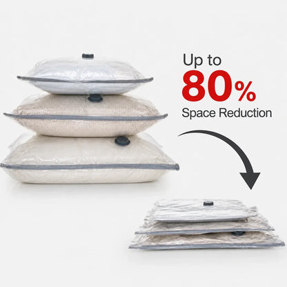 Sacs de compression gain de place avec pompe à air électrique – Lot de 12 pour le voyage, le rangement dans les placards et les vêtements saisonniers