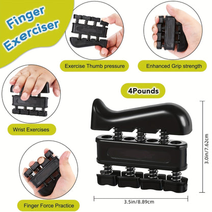 Hand Grip Strengthener Kit 5-Piece Training Set for Fingers Forearms Wrists Rehabilitation Therapy Workout Tools Musicians Athletes