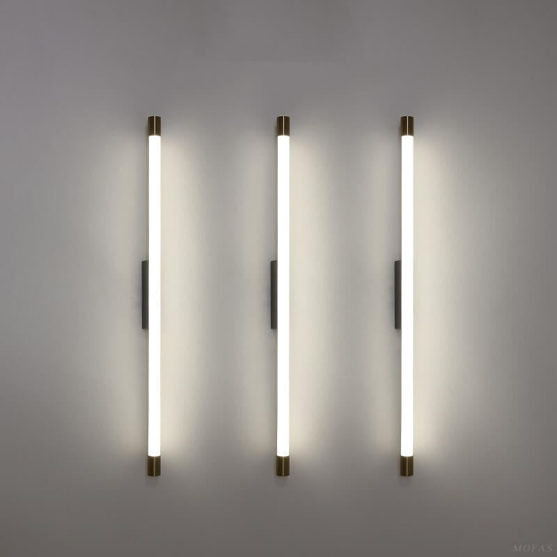 LED Vanity Light Fixture Aluminum 59 in Black Gold Over Mirror Bathroom Bedroom Hallway Linear Bar Sconce Hardwired 120V-240V