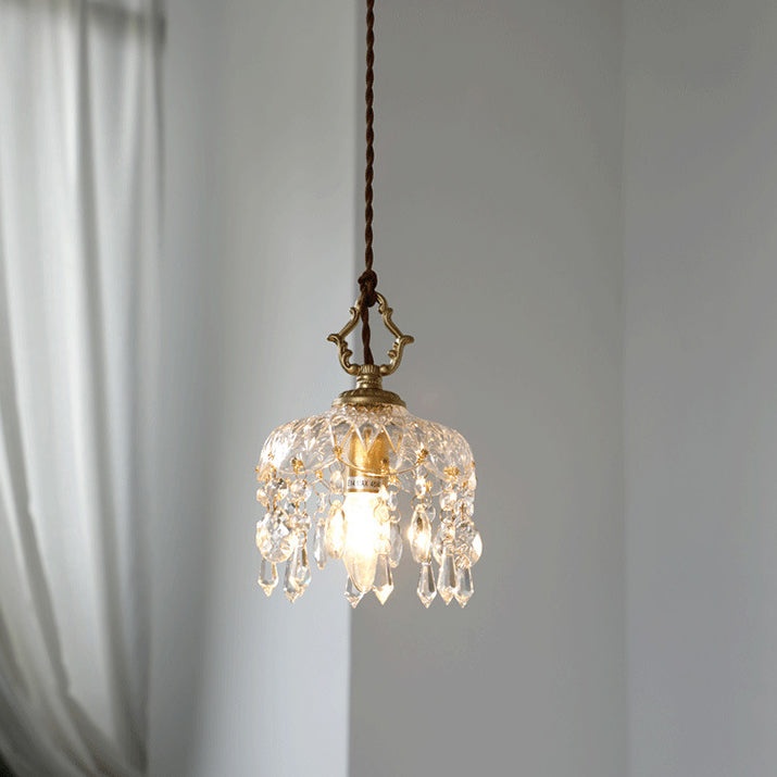 Hanging Ceiling Light Fixture with Adjustable Cord Glass Shade Gold Brass Frame E14 Socket Dining Room Kitchen Island Cafe Boutique Retail S