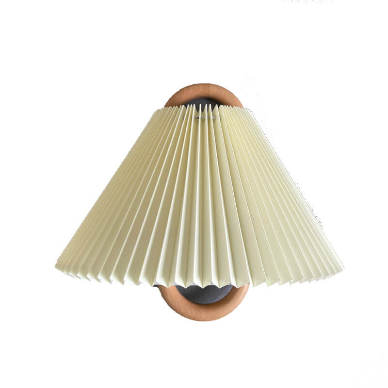 Sconce Light Fixture Wooden Frame Cloth Shade E12 Socket Flexible Install for Bedroom Living Room Hallway Apartment Home