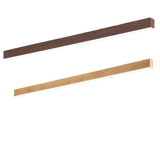 Plafonnier LED rectangulaire encastré 47 pouces en aluminium avec diffuseur en acrylique grain de bois pour salle à manger, chambre, bureau, naturel, chaud, minimaliste