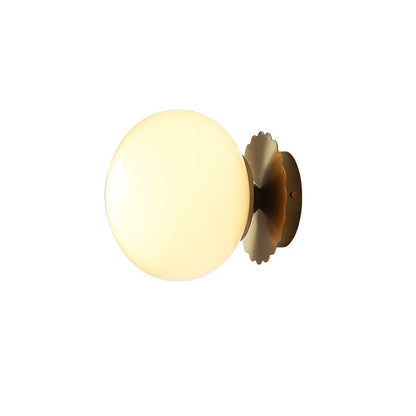 Metal & Glass Sconce Fixture 7 in Pink Beige White E26 Socket for Bedroom Office Hallway Ambient Task Lighting