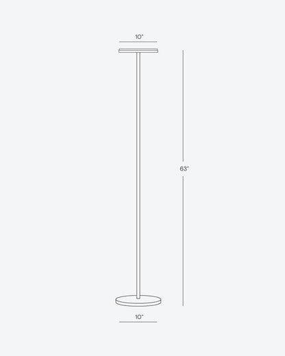 Adjustable LED Standing Lamp with Dimmer for Home Office & Lounge, Modern Metal Uplight with Directional Head for Bedroom Reading Corner Tas