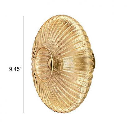 Ribbed Glass Sconce Light Fixture 9.4 Inch Hardwired E26 Bedside Hallway Accent Lamp Frosted Shade Vintage Inspired Bathroom Reading Light W