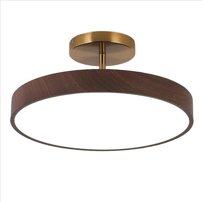 Close-to-Ceiling LED Fixture 12-Inch Iron Round Low-Profile for Hallways Bedrooms Kitchens Entryways Modern Dimmable 3000K-5000K