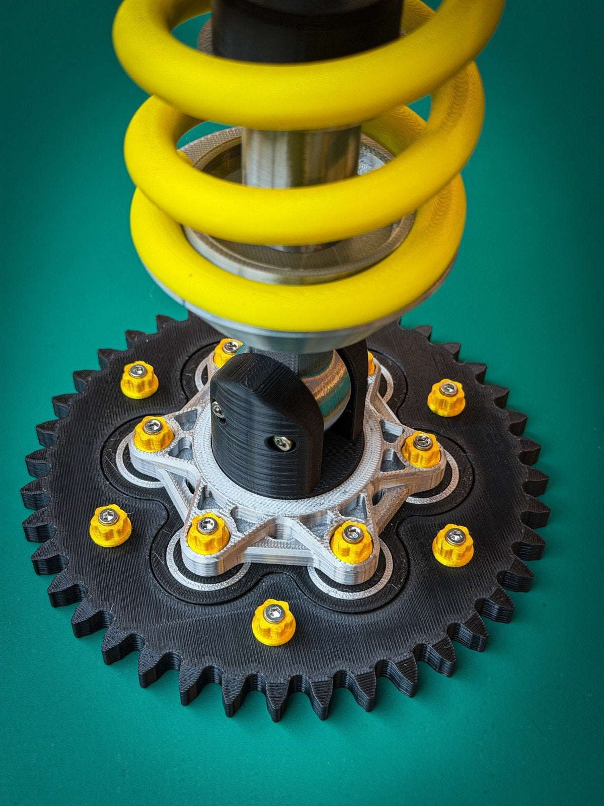 Racing Shock Absorber Desk Light with Rechargeable LED & Touch Dimmer for Gaming Rooms & Garages