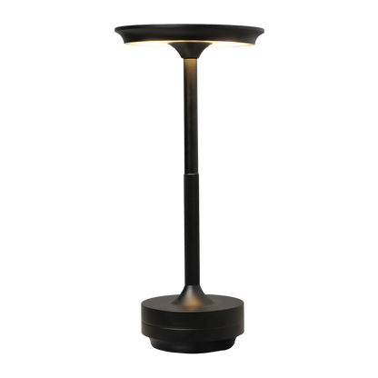 Rechargeable LED Table Lamp with Touch Dimmer & IP66 Waterproof Metal Base for Bedroom, Dining, Outdoor
