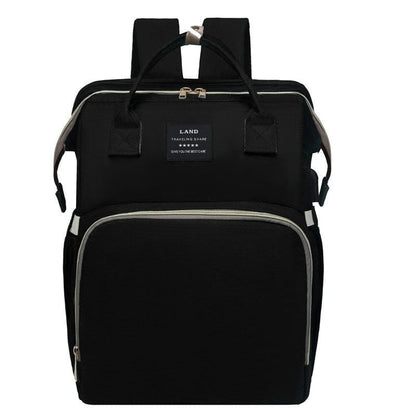 Multifunctional Baby Travel Backpack with Insulated Pockets & Water-Resistant Fabric for Parents On-the-Go