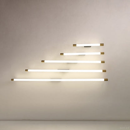 LED Vanity Light Fixture Aluminum 59 in Black Gold Over Mirror Bathroom Bedroom Hallway Linear Bar Sconce Hardwired 120V-240V