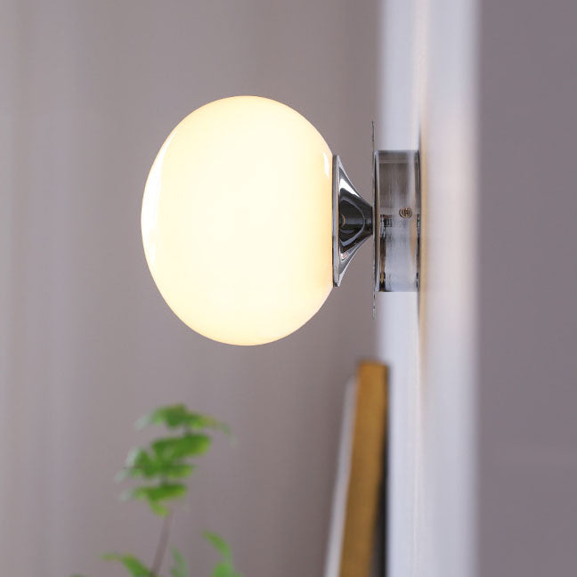 Metal & Glass Sconce Fixture 7 in Pink Beige White E26 Socket for Bedroom Office Hallway Ambient Task Lighting