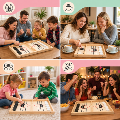 DISCCHEER – Puck Flick Game for Friendly Family Competition