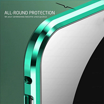Coque de téléphone magnétique en verre trempé pour Samsung Galaxy avec protection double face et fermeture autobloquante