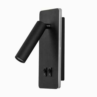 Adjustable LED Wall Sconce with Backlight – Rotatable Reading Light for Bedroom & Hallway – Modern Spotlight for Bedside & Living Room