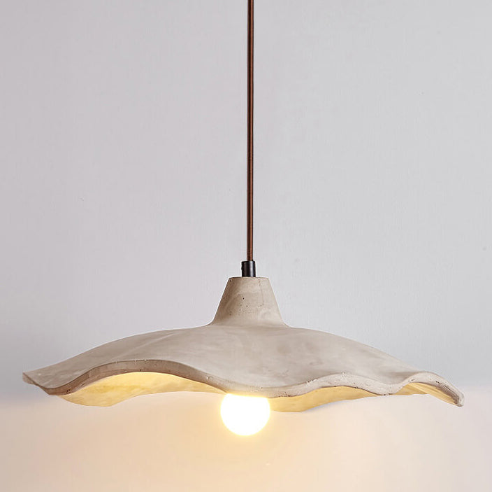 Industrial Concrete Hanging Light 10 in Yellow Ceiling Pendant Hardwired E26 Socket Adjustable Cord Kitchen Dining Room Bedroom Entryway Rus