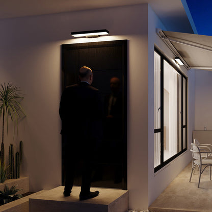 Outdoor Motion Sensor LED Wall Light - Slim Waterproof Porch Sconce for Entryway, Patio & Garage