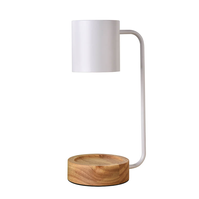 Modern Wood & Metal Desk Lamp with Adjustable Brightness for Bedroom & Home Office