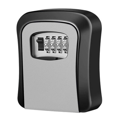 Steel Wall-Mount Lockbox for Keys and Access Cards with Programmable Combination Security Code