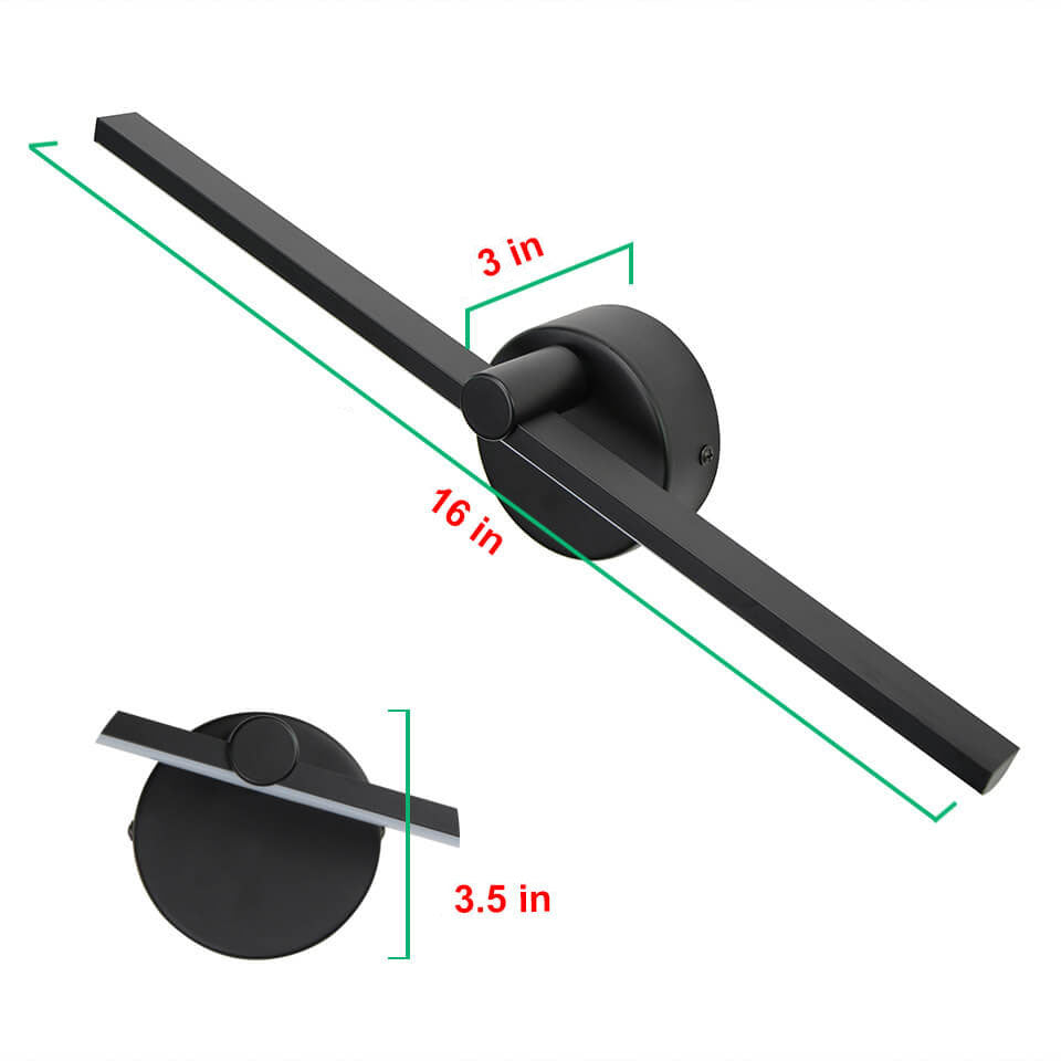 LED Sconce Light Fixture 16 Inch Aluminum Contemporary Hardwired for Bedroom Study Hallway Reading Task Lighting Integrated 800 Lumens