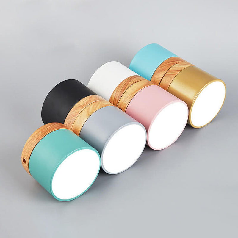 Round Compact LED Ceiling Light with Tri-Color Temperature Switch for Hallways, Bedrooms & Living Rooms | Modern Nordic Style Flush Mount