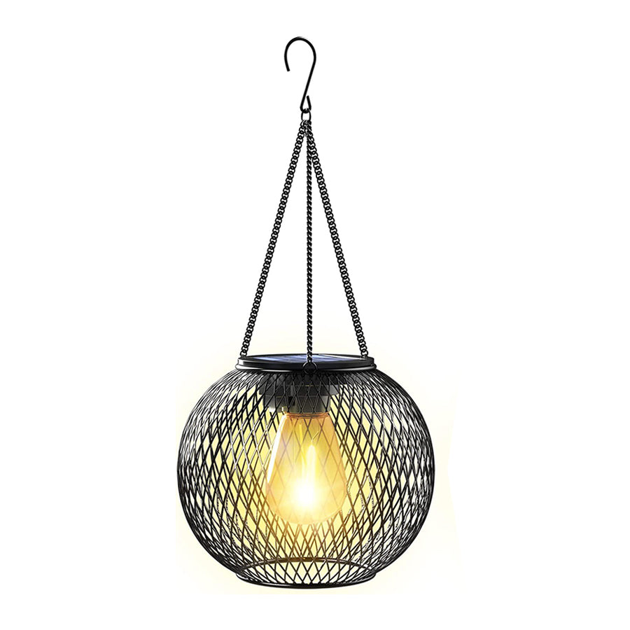 Lanterne solaire à suspendre avec éclairage LED intégré – Lumière chaude pour porche, jardin et terrasse