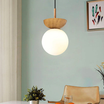 Glass & Iron Hanging Ceiling Light Fixture 6.3 in Adjustable Cord Modern Semi-Flush Mount for Bedroom Entryway Home 110V G9 Socket