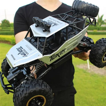 All-Terrain 4WD Radio-Controlled Truck 14" 2.4GHz Wireless High-Speed Crawler for Kids & Hobbyists Dirt Grass Rock Climbing Backyard Racing